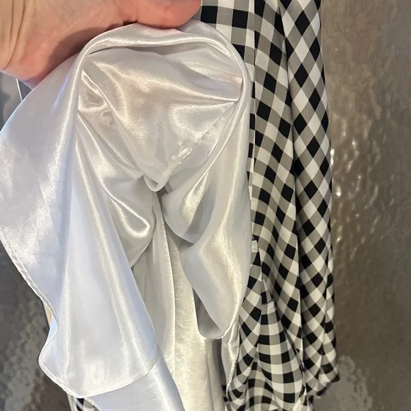 White House Black Market Black and White Gingham Midi Dress - Picture 8 of 11